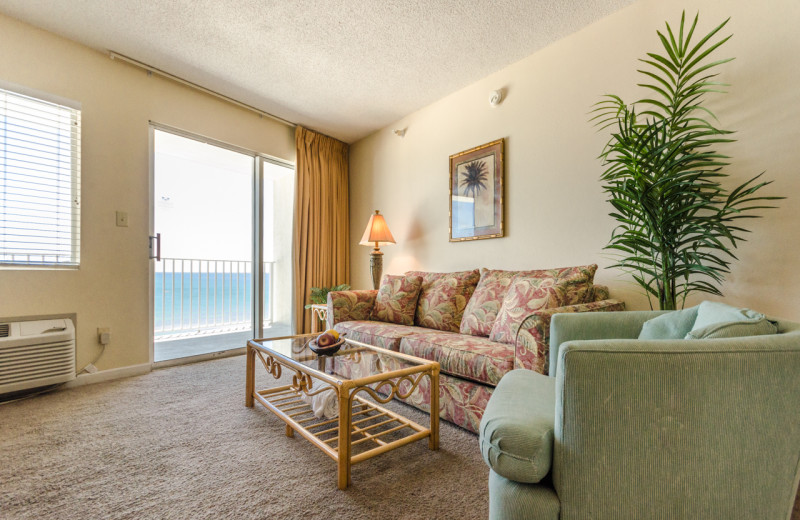 Rental living room at Perdido Skye Resort.