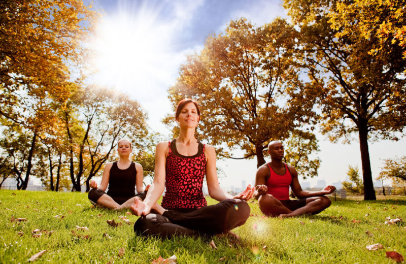 Yoga at Silver Spur Guest Ranch.