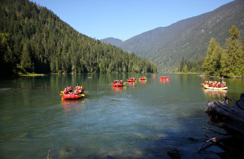 Rafting groups at REO Rafting Resort.