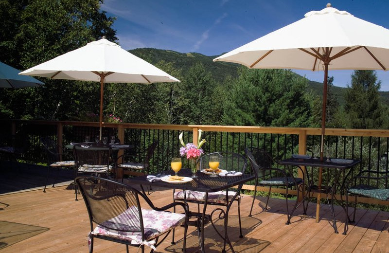 Outdoor deck at Silver Fox Inn.