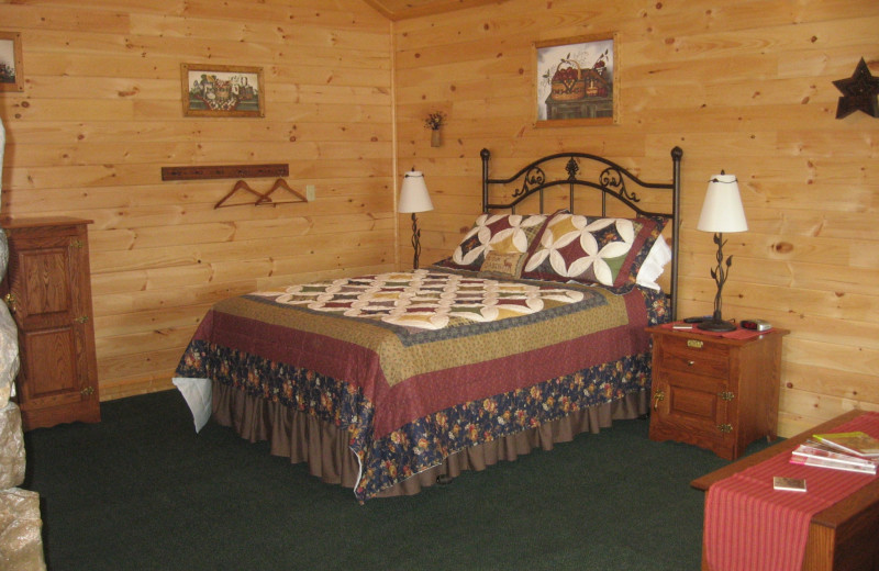 Cabin bed at 7C's Lodging.