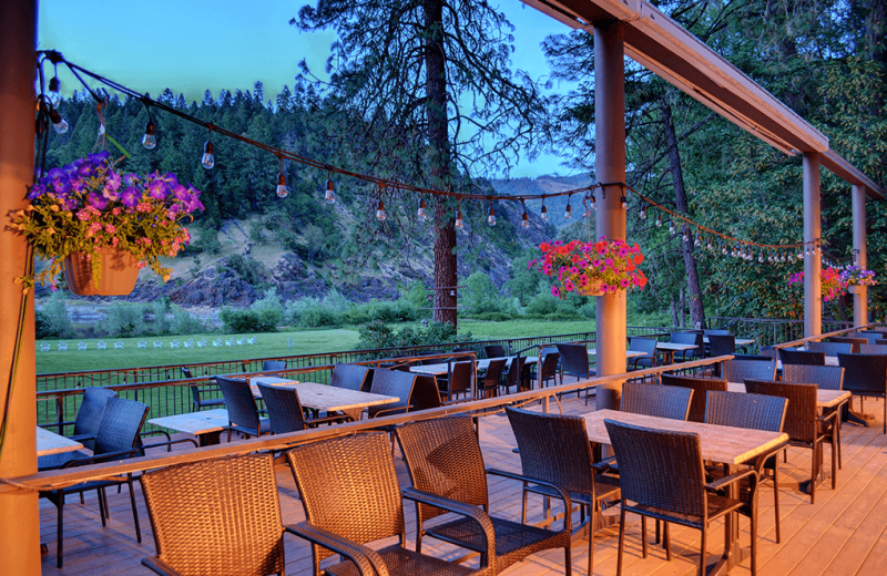 Dining at Morrison's Rogue River Lodge.