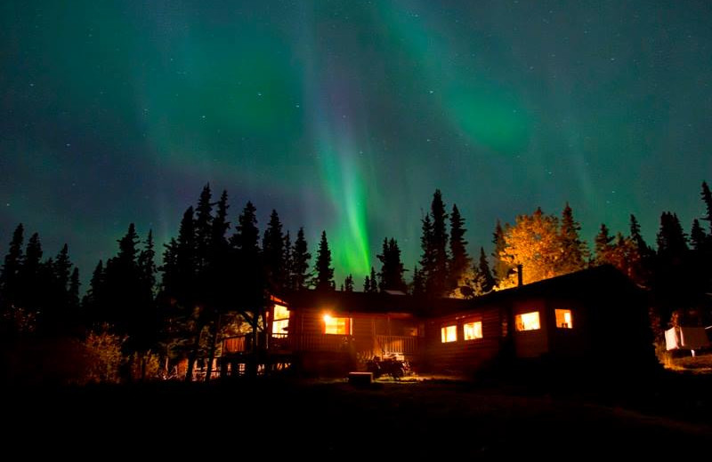 Exterior view of Tagish Wilderness Lodge.