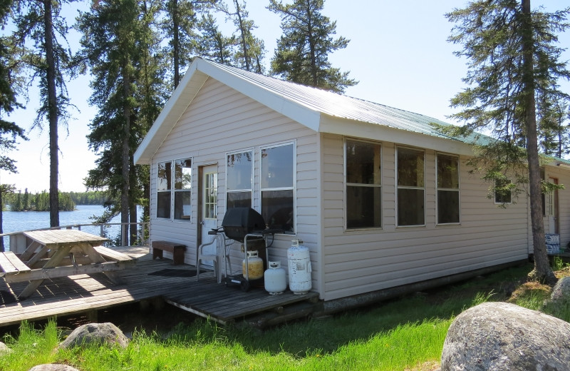 Cabin exterior at Clark's Resorts & Outposts.