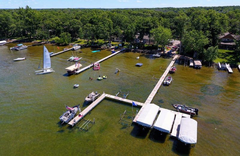 Aerial view of Vacationland Resort.