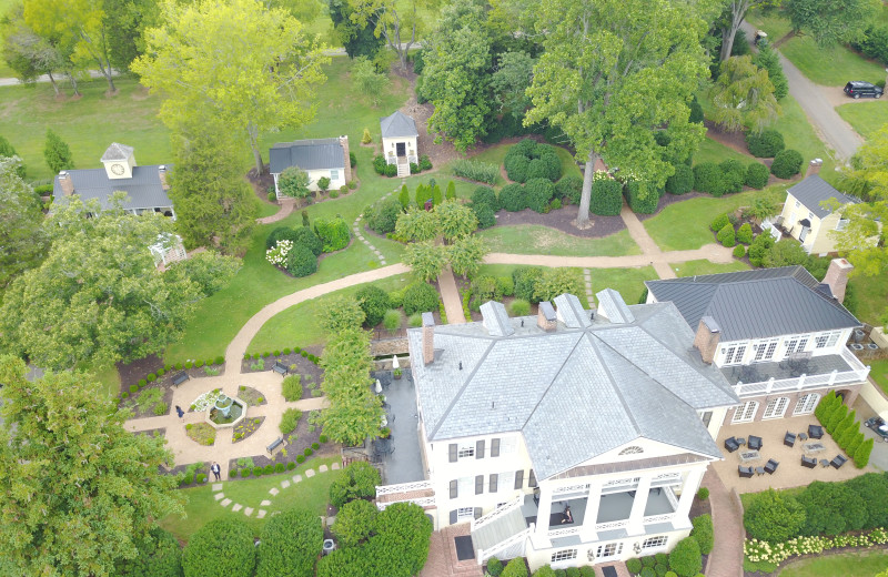 Aerial view of The Inn at Willow Grove.