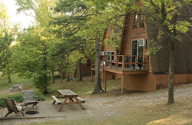 Cabin exterior at Little Norway Resort.