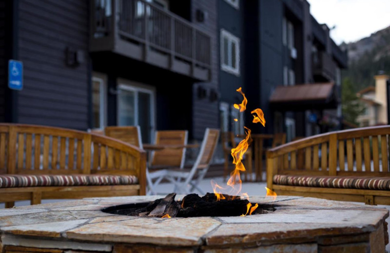 Bonfire at Red Wolf Lodge at Squaw Valley Condos.