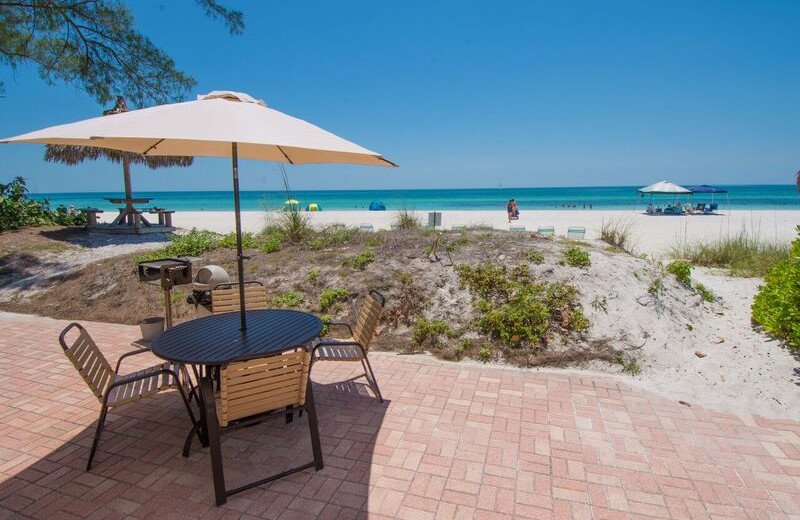 Guest patio at Anna Maria Island Inn.