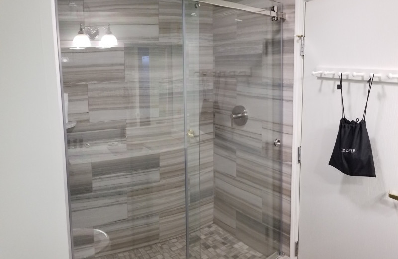Bathroom at The Cherry Tree Inn & Suites.