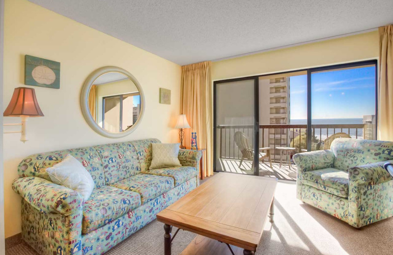 Guest living room at Sands Resorts.