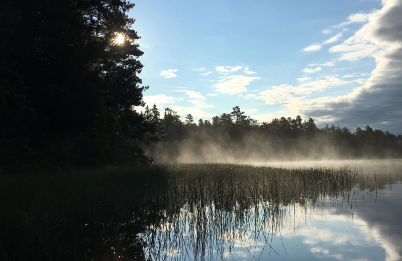 Lake view at Silv'ry Moon Lodge.