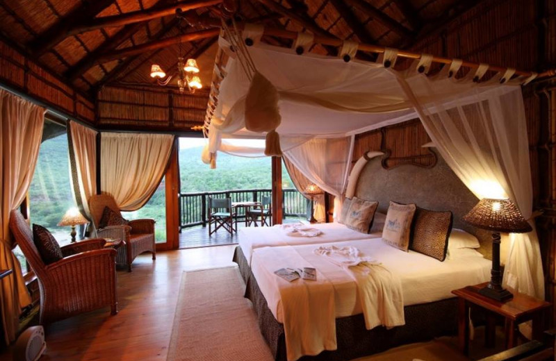 Guest room at Mkuze Falls Game Lodge.