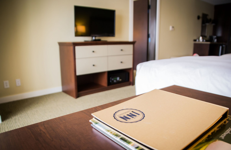 Guest room at The Inn at Harbor Shores.