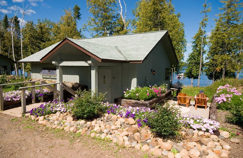 Cabin exterior at Gunflint Lodge.