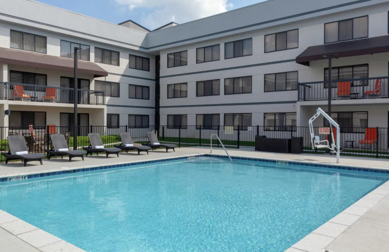 Outdoor pool at DoubleTree Guest Suites Dayton/Miamisburg.