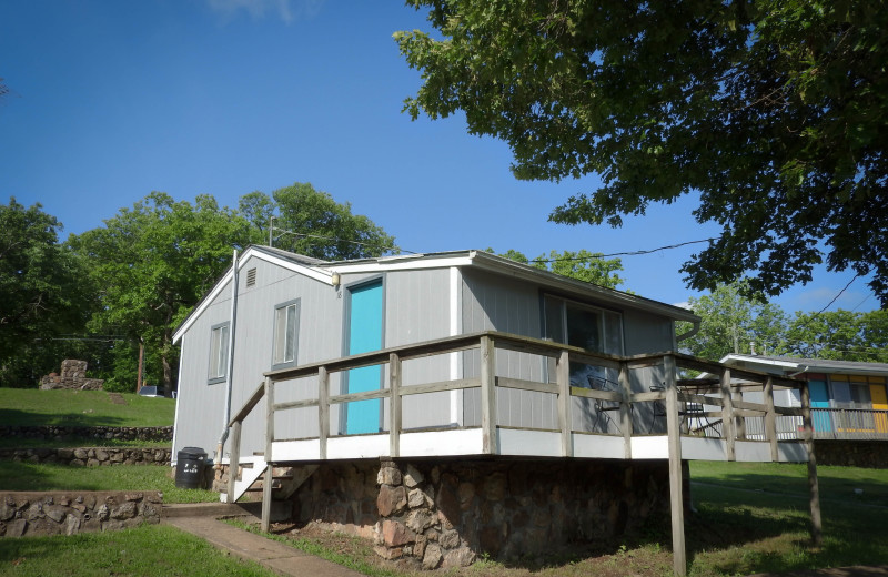 Cabin exterior at Rock Harbor Resort.