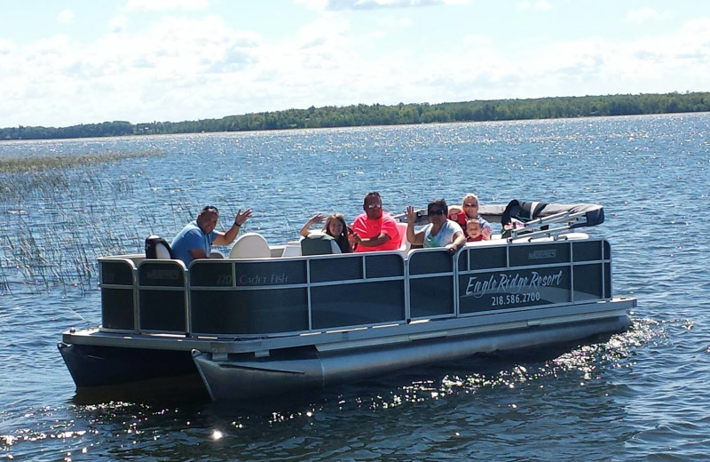 Pontoon at Eagle Ridge Resort.