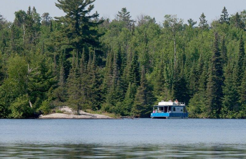 Houseboat on lake at Timber Bay Lodge & Houseboats.