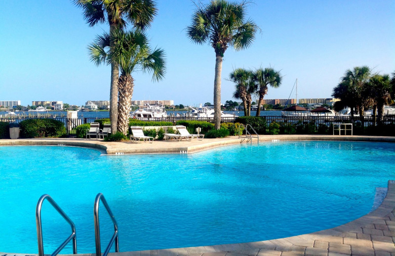 Outdoor pool at Pirates' Bay Guest Chambers and Marina.