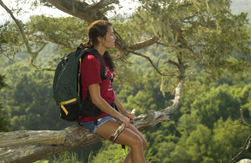 Hiking at Buffalo River Outfitters.