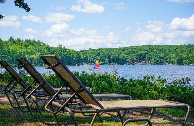 Beach chairs at Woodloch Resort.