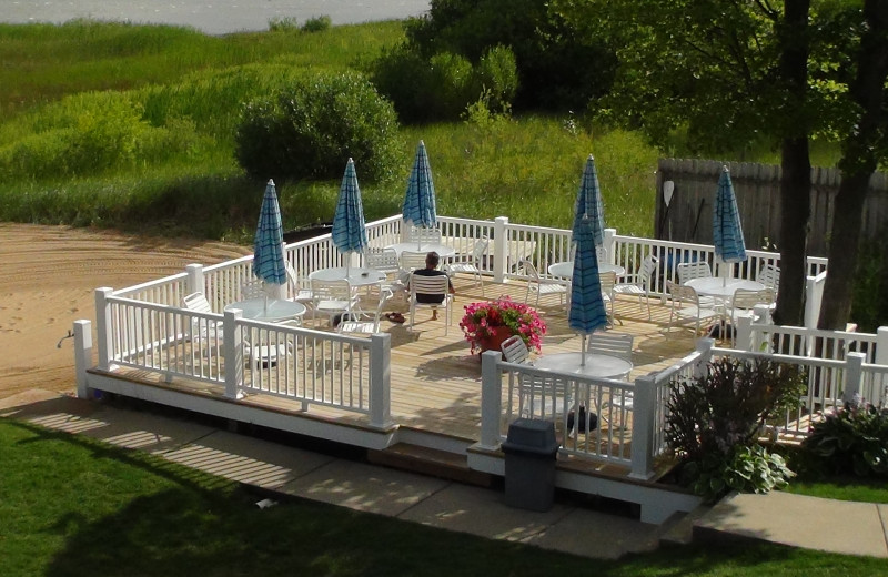 Outdoor patio at North Shore Inn.