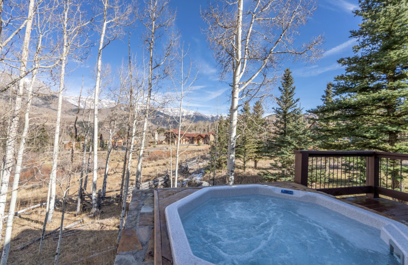 Rental hot tub at Accommodations in Telluride.