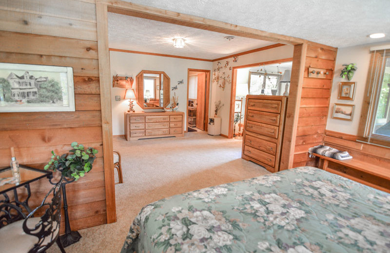 Rental bedroom at Little Bear Rentals.