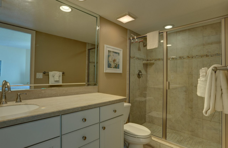 Guest bathroom at Caprice Resort.