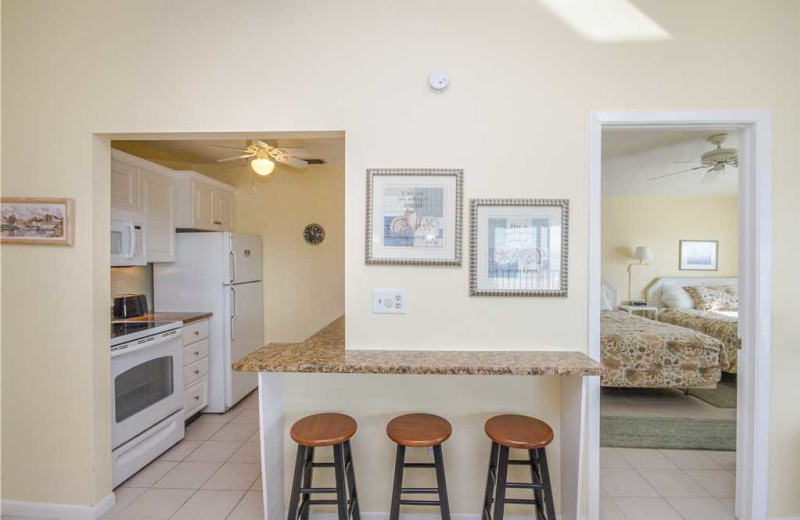 Rental kitchen at SunHost Resorts.