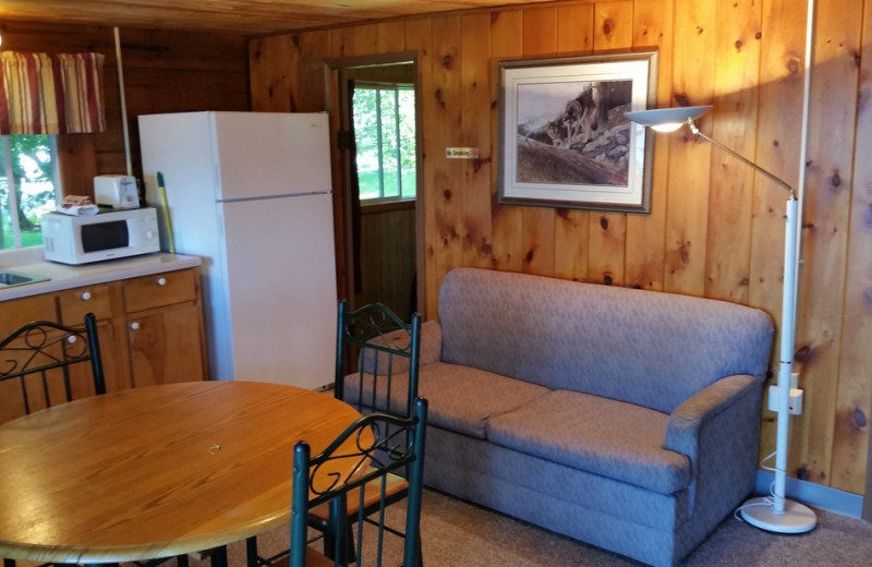 Cabin interior at Park Point Resort.