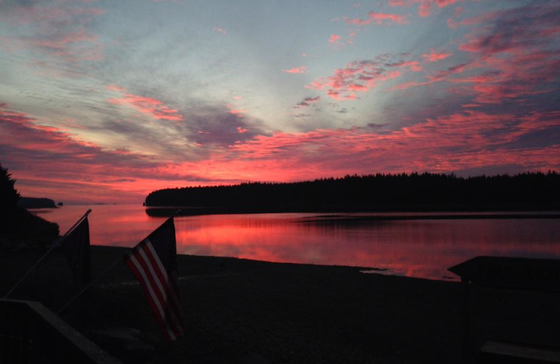 Sunrise at Port Lions Lodge.