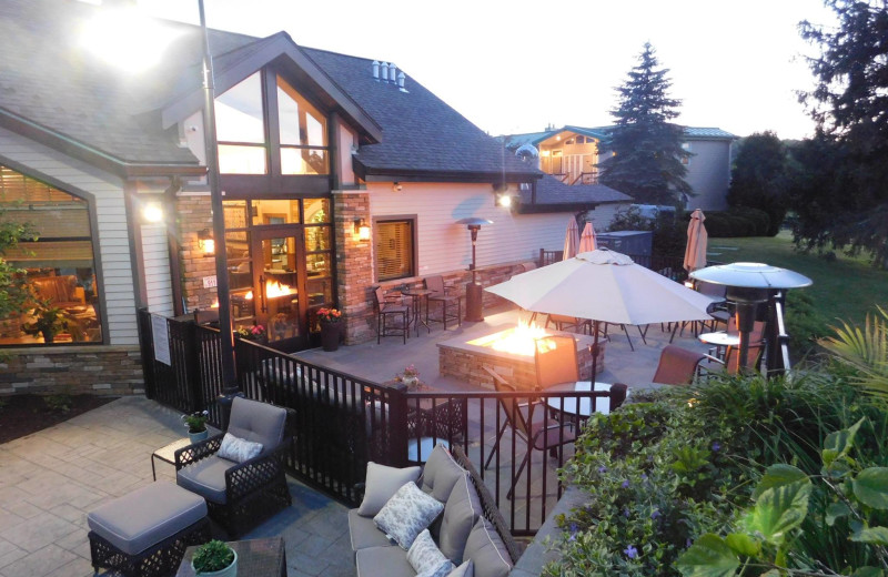 Patio at Fairway Suites At Peek'n Peak Resort.