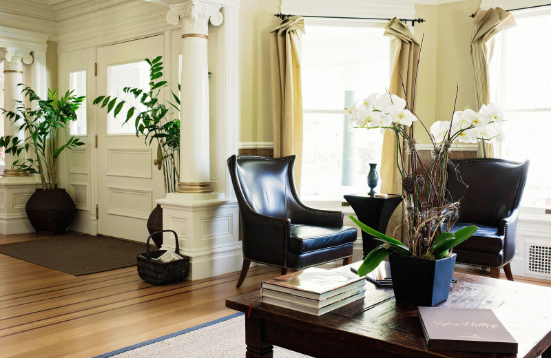 Lobby at 1801 First Napa's Intimate Luxury Inn.