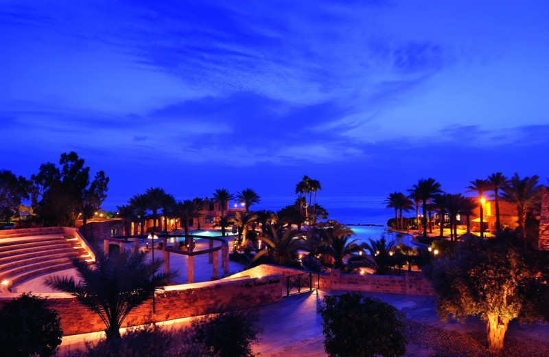 Outdoor pools at Mövenpick Dead Sea Resort & Spa.
