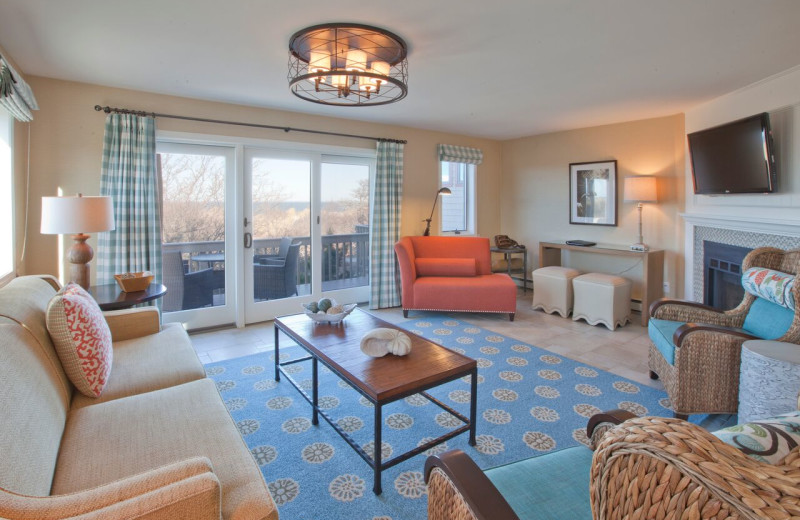 Guest living room at Ocean Edge Resort & Club on Cape Cod.