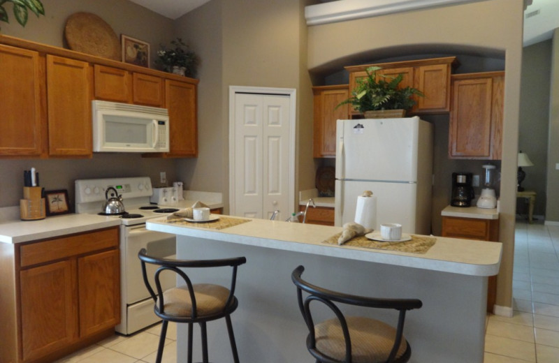 Rental kitchen at Orlando Sunshine Villas.