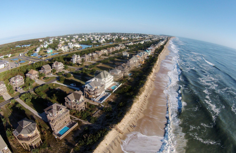 Aerial view of Outer Beaches Realty.