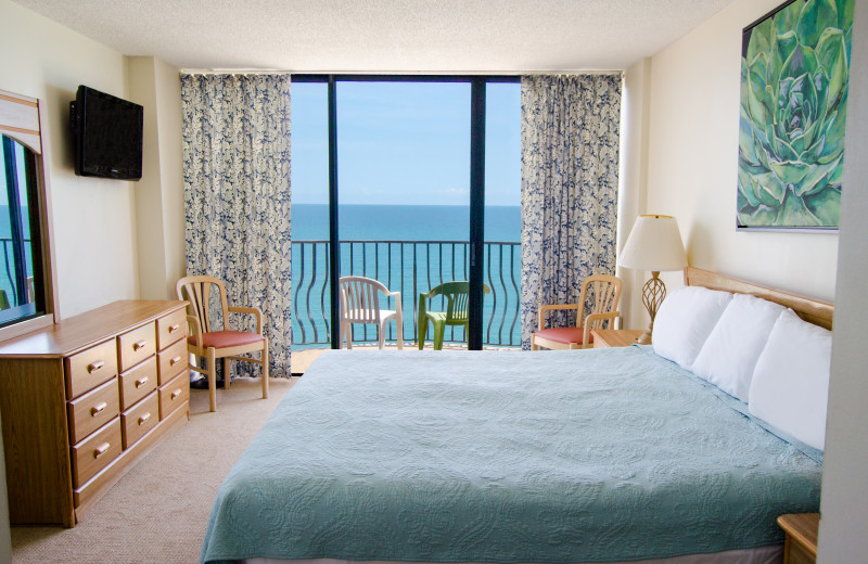 Guest bedroom at Palms Resort.