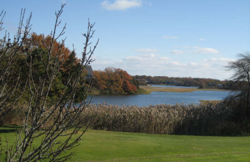 View from outside the waterview rooms at Tidewater Inn.