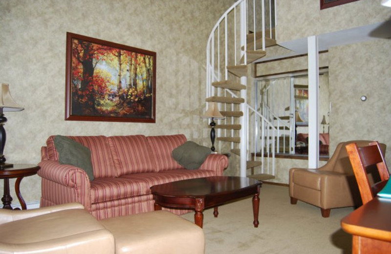 Guest suite at Water's Edge Inn & Conference Center.