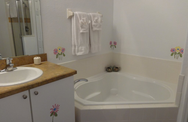 Vacation rental bathroom at Orlando Sunshine Villas.