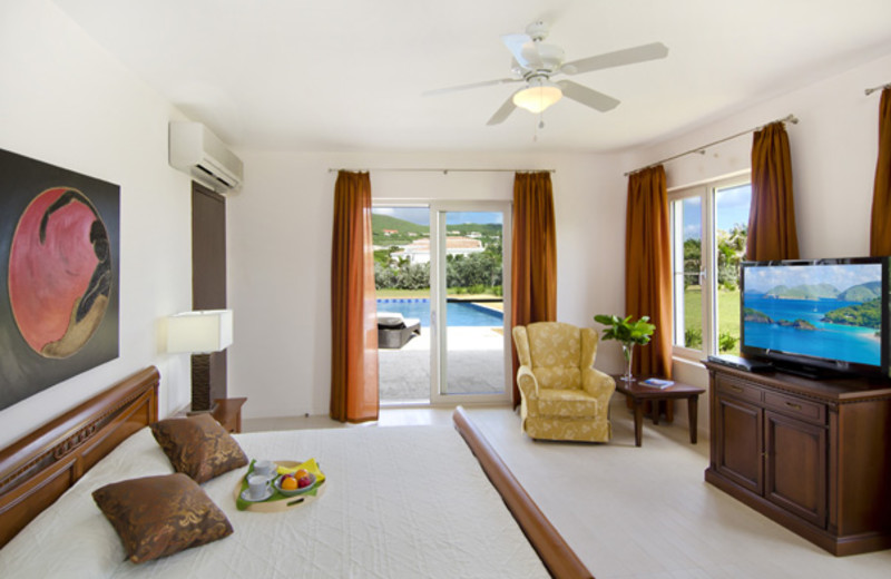 Villa bedroom at Island Properties Luxury Rentals.