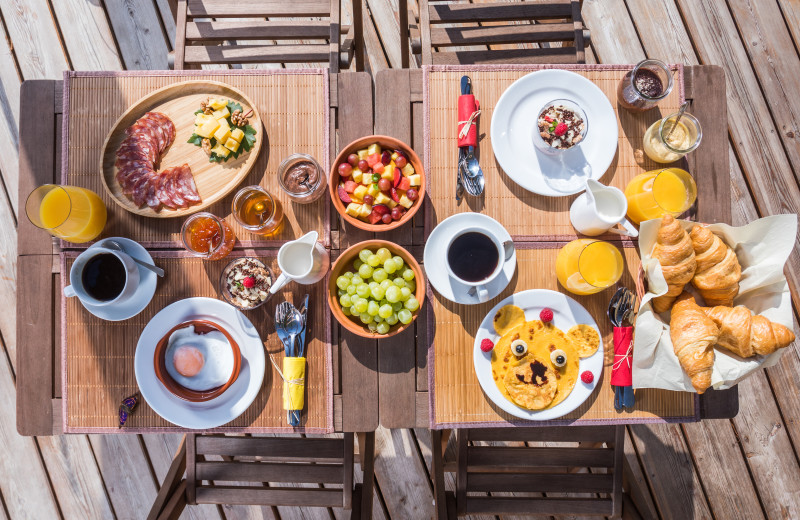 Breakfast at Chateau Ramšak Glamping Resort.