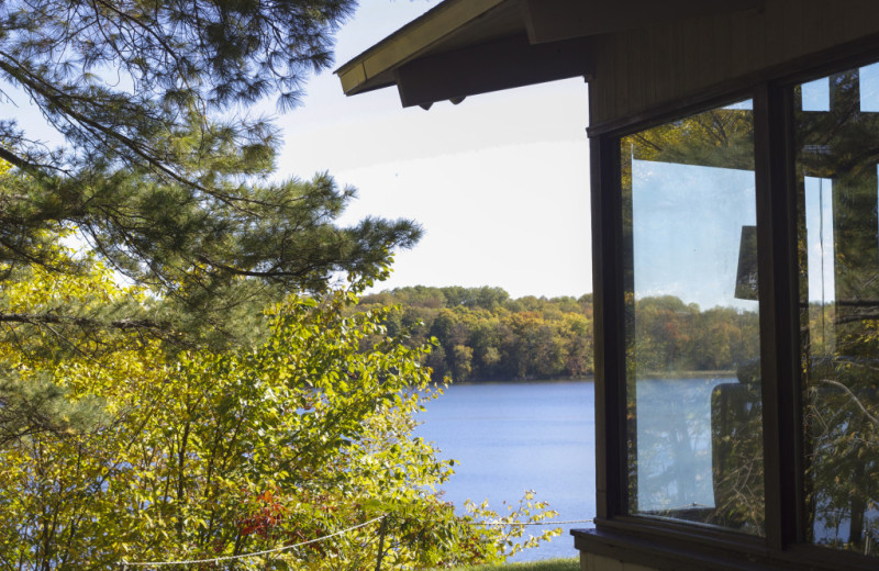 Cabin view at Five Lakes Resort.