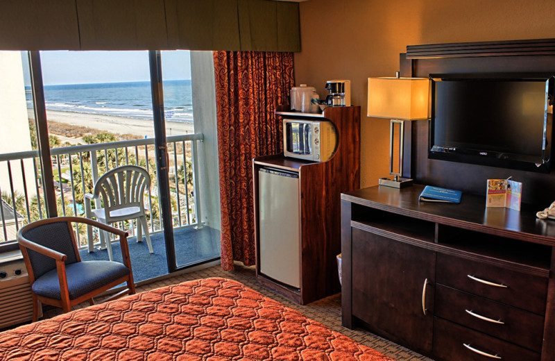 Guest room at Captain's Quarters Resort.
