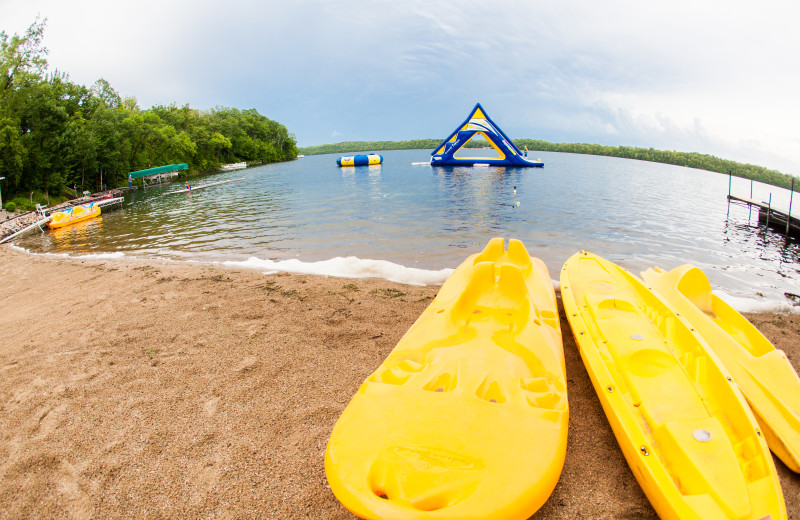 Beach at East Silent Lake Resort.