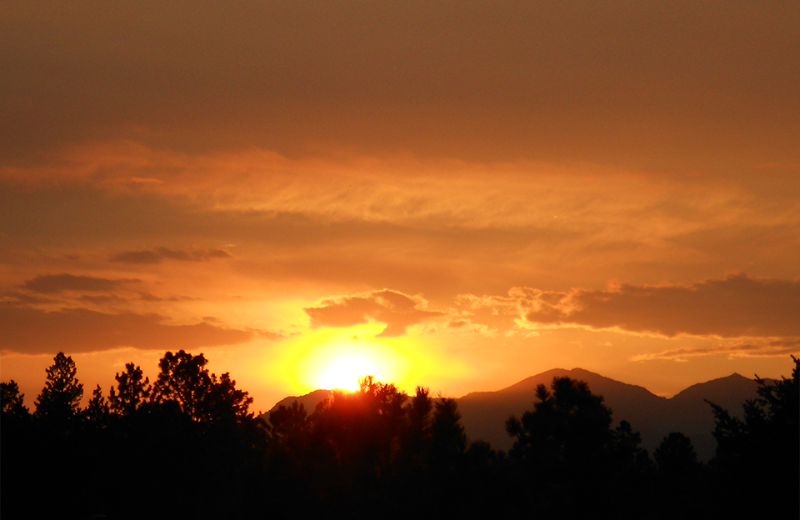 Sunset at Eldora Lodge.