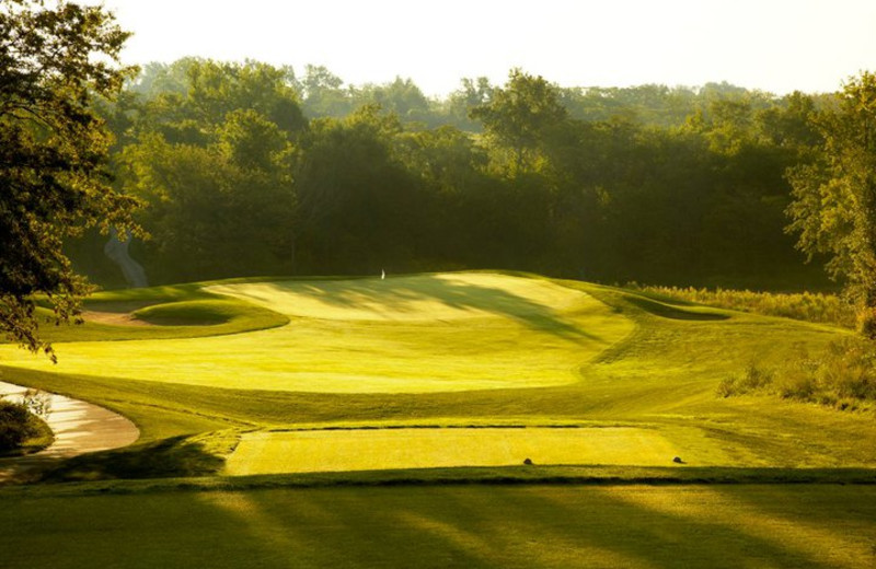 Golf greens at Honey Creek Resort.